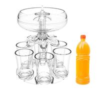 Zuasdvnk Distributeur de verres pour boissons de fête - Distributeur de cocktail 6 coups - Distributeur de cocktails, distributeur de boissons de fête, support pour verres en acrylique,