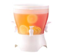 Zuasdvnk Distributeur d'eau pour réfrigérateur | Distributeur de boissons non alcoolisées 5,3 litres avec robinet - Carafe à 3 compartiments avec robinet, récipient rotatif anti-goutte pour thé froid