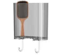Zuasdvnk Étagère de douche, support d'organisateur de douche - Rack mural avec 2 crochets,Pas de support de douche transparent, panier de rangement pour peigne, cosmétique