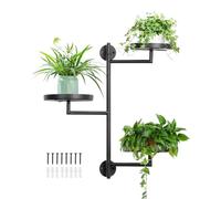 Zuasdvnk Étagères rotatives d'intérieur pour | Étagères à 3 niveaux pour fenêtre intérieure, petits espaces, support mural pour qui aiment le soleil pour bibliothèque, balcon, salon