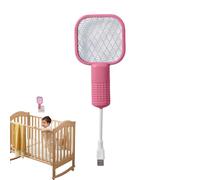 Zuasdvnk Fly Zapper Racket - Raquette électrique à mouche électrique | Trap en de sécurité à 5 couches avec lumière LED qui attire, récepteur de lampes pour camping