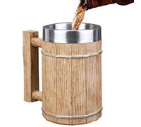 Zuasdvnk Gobelets à bière en forme de seau | Tasse à café vintage avec poignée | 600 ml Boissons pour boissons, double paroi - Conteneur pour la maison, les restaurants