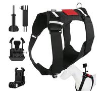 Zuasdvnk Harnais de caméra pour chien, gilet de ceinture pour animal de compagnie - Câble en coton doux réglable - Harnais pour animal de compagnie et fixation dorsale avec base de montage