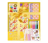 Zuasdvnk Kit de journal de scrapbooking pour filles - Kit de scrapbooking - Journal de scrapbooking - Motif fleurs - Kit de bricolage amusant et désirable avec accessoires de papier à lettre