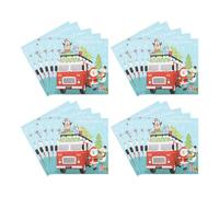 Zuasdvnk Lot de 20 serviettes en papier de Noël, serviettes décoratives - Serviettes de table de dîner - Serviettes de Noël - Serviettes en papier imprimé Père Noël