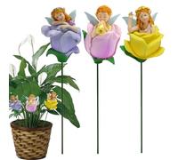 Zuasdvnk Lot de 3 Figurines de fée pour Jardin féerique - en résine - Étanche - Accessoire de Jardin - Décoration créative et décorative pour Maison de