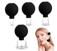 Zuasdvnk Lot de 4 ventouses pour le visage - Ventouses corporelles pour massage des jambes, bras, dos et épaules avec outil corporel