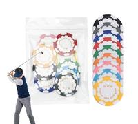 Zuasdvnk Marqueur de golf en forme de fiches de poker, collection amusante de marqueurs de golf à fiche | 9 pièces accessoires sportifs amusants et originaux pour l'entraînement et le divertissement
