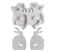 Zuasdvnk Moule de lapin de Pâques - Silicone antiadhésif réutilisable détachement facile, argile lapin de Pâques - pour décoration de maison et idées cadeaux pour débutants, fête du printemps