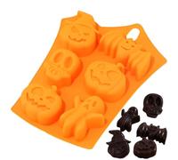 Zuasdvnk Moules en silicone pour Halloween, pour la pâtisserie - Moule en résine époxy - Moules à bonbons d'Halloween - Moule à bougies pour la fabrication de chocolats, biscuits, ours en gomme,