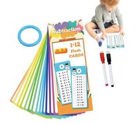 Zuasdvnk Multiplication FlashCard, Times Tische Flash Cartes de table Multiplication, Cartes de table de multiplication - Double face, 2 jouets à effacer secs pour enseigner de 1ère à 3e classes