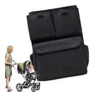 Zuasdvnk Organisateur de poussette avec porte-gobelet, organisateur de sac de poussette | Sac de poussette Caddy pour tout-petits,Sac suspendu pour poussette Portable, caddie de sac de poussette pour