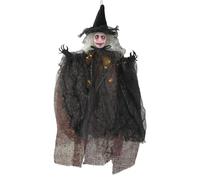 Zuasdvnk Ornements de sorcière pour arbre - Pendentif de sorcière effrayant lumineux pour décoration de fête | Décoration d'Halloween lumineuse, accessoire de maison hantée effrayante pour intérieur