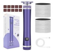 Zuasdvnk Outil électrique pour enlever les callosités, réglable à 12 vitesses, grattoir de talon rechargeable pour hommes, femmes, athlètes, personnes âgées, pédicure, salon de pédicure, spa