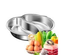 Zuasdvnk Panier vapeur multi-usages, bol de cuisson à la vapeur divisé, plateau lisse, plateau vapeur anti-brûlure avec poignée ergonomique pour une cuisson efficace et sûre