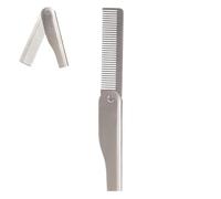Zuasdvnk Peigne pliable | Peigne à cheveux de voyage en acier inoxydable | Brosse à cheveux de poche pour homme, fer à lisser pour le toilettage quotidien, barbe ou moustache