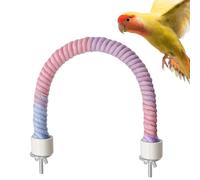 Zuasdvnk Perchoirs pour perroquets pour grands oiseaux, perchoir coloré dégradé pour perroquet, perchoir en corde avec vis à double tête, balançoire pour perroquet, perruches