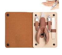 Zuasdvnk Petisseurs à ongles, ensemble de clipper à ongles - Coupe-cuticule de coupe-ongle en acier inoxydable,Sac de rangement portable, outils de pédicure pour pieds, kit de retrait d'ongle incarné