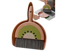 Zuasdvnk Petite pelle à balai, ensemble de pelle à balai - Ensemble de petites brosses de nettoyage pour enfants Fruit - Ensemble de petits assistants pour le nettoyage de dessin animé, ensemble de
