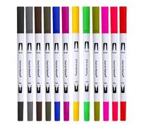 Zuasdvnk Pinceaux à double pointe, marqueurs à pinceau | Stylo coloré lavable à double pointe - Stylos de journal colorés à base d'eau pour griffonner, prendre des notes, écrire