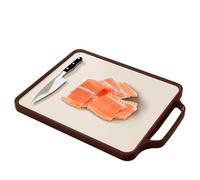 Zuasdvnk Planche à découper double face, planche à découper en acier inoxydable,Planche à découper à légumes en acier inoxydable | Planche à découper pour pain, sandwichs, légumes, pâte à gâteau