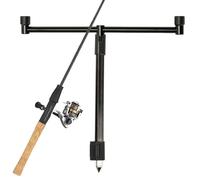 Zuasdvnk Porte-canne à pêche en alliage de zinc, piquet porte-canne à pêche,Support de canne à pêche réglable | Support de tige de galerie de conception de barre transversale à 2 têtes pour hommes