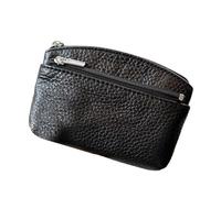 Zuasdvnk Porte-monnaie - Mini porte-monnaie - Imperméable - En cuir synthétique - Avec pochette zippée - Pour carte d'identité, enfants, billets pliés, clés, rouge à lèvres - Pour femme et homme, Noir