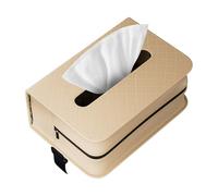 Zuasdvnk Porte-serviettes de voiture, avec bandes élastiques, grand distributeur de serviettes en cuir synthétique - Distributeur de mouchoirs pour chambre à coucher, cuisine, bureau, table de chevet