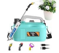 Zuasdvnk Pulvérisateur électrique | Pulvérisateur paysager à piles de 5 litres | Brume d'arrosage réglable avec baguette télescopique pour intérieur, cour, jardin, champ, serre, ferme, camping