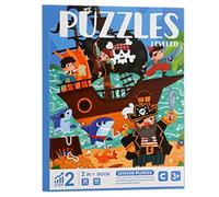 Zuasdvnk Puzzle pour enfants, livre de puzzle magnétique pour enfants, jouet avec livre de puzzle magnétique pour garçons, amusant d'apprentissage d'âge préscolaire, puzzle de voyage pour garçons ,
