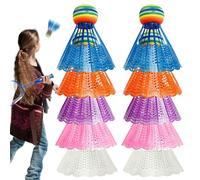 Zuasdvnk Rainbow Head Badminton Set de badminton Shuttlecock | Nylon Rainbow Head Badminton Kit | Outil de pratique sportif multifonctionnel pour , débutants et amateurs
