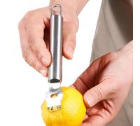 Zuasdvnk Râpe à citron en acier inoxydable, bol de pamplemousse, éplucheur d'orange, éplucheur d'agrumes, pamplemousse, trancheuse portable, éplucheur d'orange efficace, éplucheur de citron pour