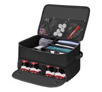 Zuasdvnk Sac de rangement de coffre de golf, armoire de golf pour voiture,Sac de coffre de golf 2 couches | Organisateur de golf de golf avec 2 compartiments pour chaussures, résistant à l'eau, avec