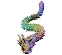 Zuasdvnk Serpent articulé imprimé en 3D - Articulations flexibles - Animaux mobiles réalistes - Figurine de collection exquise imprimée en 3D