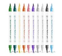 Zuasdvnk Signaux d'ongles, stylos à ongles acryliques - Lot de marqueurs de 10 couleurs à double pointe pour la peinture à ongles, Salon de peinture acrylique à séchage rapide qui