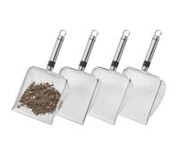 Zuasdvnk Tamis de jardin - 2/2,8/3,8/5 mm en maille pour sable, jardinage, tamis portable en acier inoxydable, pelle de rempotage 4 x pour sable, rochers