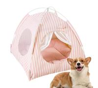 Zuasdvnk Tente d'enclos pour animaux de compagnie | Parc portable semi-fermé pour chat - Coussin de repos confortable avec maille amovible lavable pour lapin