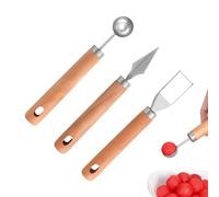 Zuasdvnk Tondeuse et trancheuse pour pastèque - Set d'outils à fruits en acier inoxydable 3 pièces - résistant à la rouille et durable, outil en acier inoxydable pour fruits et aliments à la maison