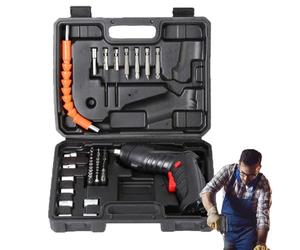 Zuasdvnk Tournevis électrique,tournevis électrique sans fil, Tournevis électriques 3,6 V, Kit de tournevis automatique, perceuses à main sans fil, perceuse électrique rechargeable pour femmes et