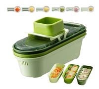 Zuasdvnk Trancheuse et hachoir à carottes, déchiqueteuse portable pour râpe à concombres - Hachoir de cuisine multifonction avec 6 lames et 3 paniers, set d'ustensiles de cuisine pour fruits et