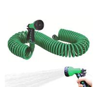 Zuasdvnk Tuyau en spirale, tuyau d'arrosage en spirale - Tuyaux d'eau bouclés,Tuyaux d'eau Flexible, tuyau d'eau de lavage de camping-car, enroulement avec connecteurs pour le lavage de voiture