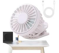 Zuasdvnk Ventilateur à pince | Mini ventilateur portable rechargeable avec pince solide | Petit outil de refroidissement personnel à piles pour voyage, extérieur, maison, poussette, parapluie, animal