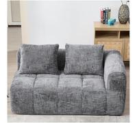 Zubaliya Canapé 2 Places Moderne avec Poches latérales,canapé Moelleux avec Un Oreiller, Poches latérales pour télécommande et téléphone Portable,Chenille,Gris