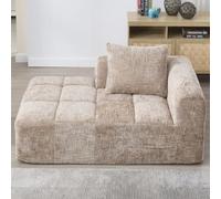 Zubaliya Canapé inclinable Confortable, canapé Moelleux avec Coussins, Poches latérales pour télécommande et téléphone Portable, soigné et élégant, Aucun Assemblage requis (Kaki,1 Seat)