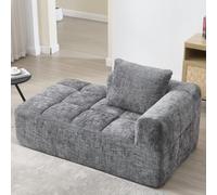 Zubaliya Canapé inclinable Confortable, canapé Moelleux avec Coussins, Poches latérales pour télécommande et téléphone Portable, soigné et élégant, Aucun Assemblage requis (Gris,1 Seat)