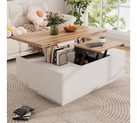 Zubaliya Table Basse Moderne avec Double mécanisme de Levage et Espace de Rangement dissimulé - capacité de Charge jusqu'à 50 kg