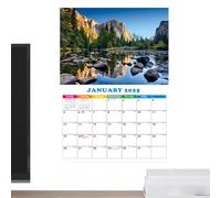 Zubehors Agenda Mural | Calendrier Mensuel Mural | Papier Épais Janv-Déc 2025 Planificateur Mensuel Paysage Planning Annuel | Pour Bureau École Maison Salle De Classe Frigo Enseignants