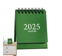 Zubehors Calendrier de bureau 2025, petit calendrier de bureau | Planification 2025 Planification Tournage de page à 360 degrés,Calendrier inversé pour la salle de classe, horaire mensuel, recto-verso