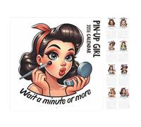 Zubehors Calendrier Mural Mensuel | Calendrier Mural Humoristique et Ironique | Agenda Perforé Style Rétro Décoratif pour Femme Homme Chambre Bureau Maison
