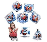 Zubehors Dés en résine Dragon Eye | Ensemble de dés Faits à la Main - Jeu de dés, Accessoires de Jeu pour Jeux de Table, Jeux mathématiques, Jeux de rôle, Cadeau de Noël
